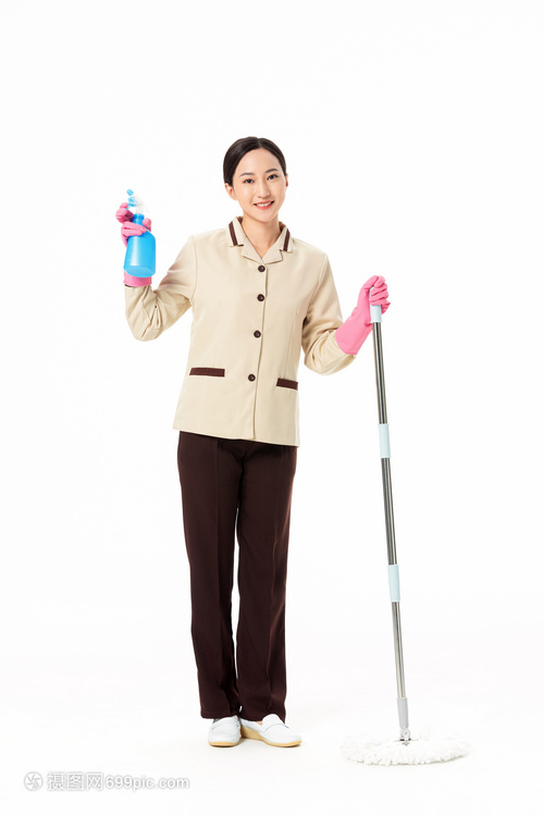 家政服務女性清潔玻璃形象