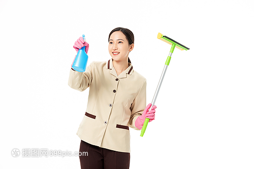 家政服務(wù)女性清潔玻璃形象